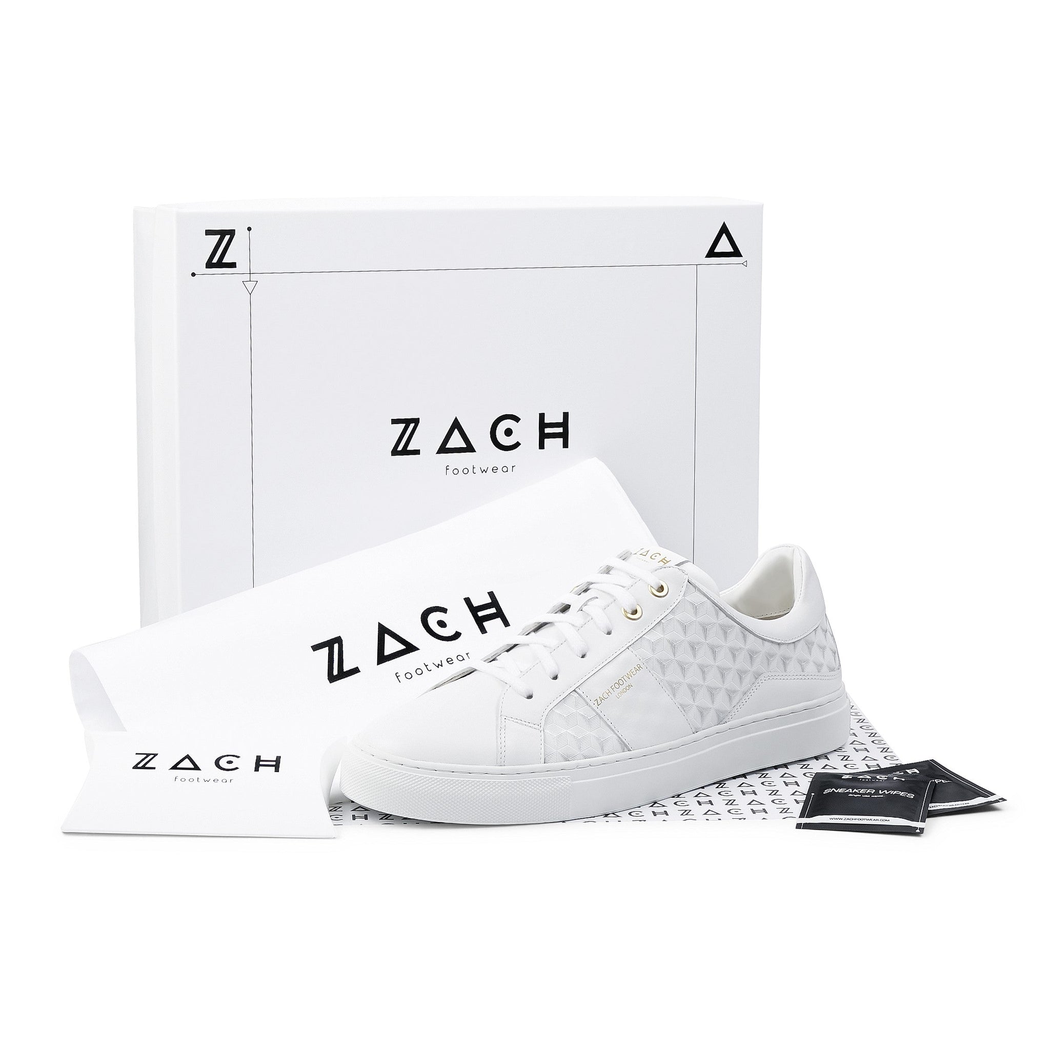 Ascot // 3D White // Silver Tint Zach Footwear 
