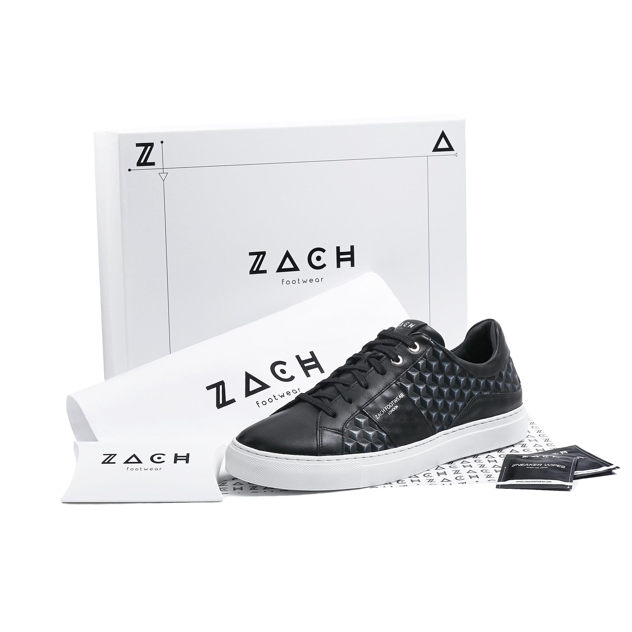 Ascot // 3D Black // Blue Tint Zach Footwear 